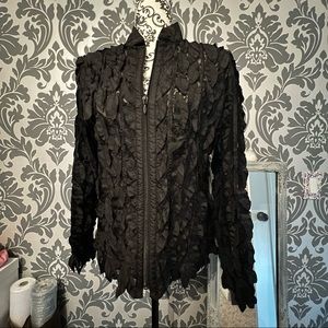 Beautiful black feather jacket 🪶